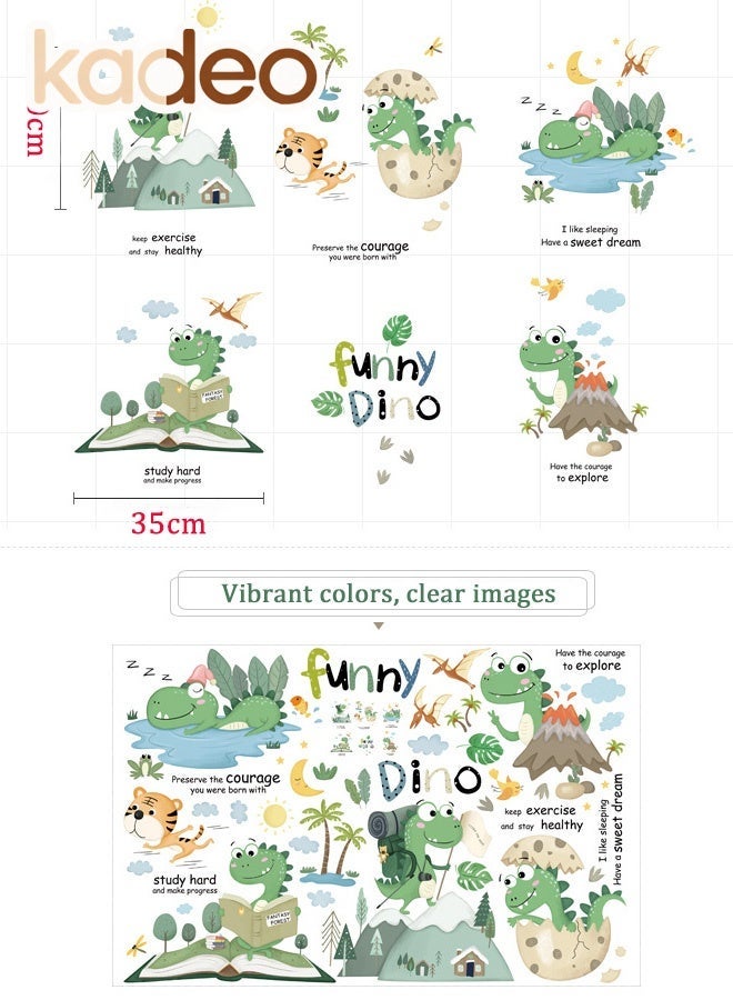 kadeo Dinosaur Wall Decals, Waterproof, PVC Material Wallpaper, Reusable Peel and Stick Vinyl Stickers for Kids’ Room,  Nursery & Playroom, Removable Wall Sticker Decoration - Image 3